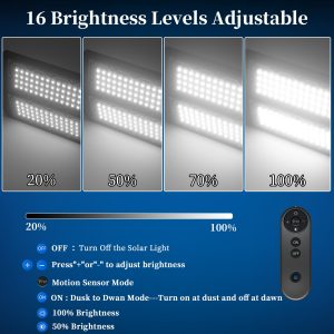 Ofuray Of-10600w Solar Street Lights Outdoor,750000lm Solar Security Flood Lights Parking Lot Commercial with Motion Sensor, 6500k IP67 Street Dusk to Dawn with Remote Control for Street,Park,Barn