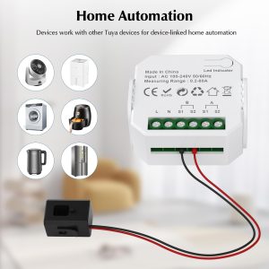 eMylo 2 Channel WiFi Power Meter 80A+80A Smart Power Monitor,Clamp Ammeter Power Monitor,2.4GHz WiFi,Real Time Monitoring,Smart Life/TUYA APP, Compatible with Alexa and Google Assistant