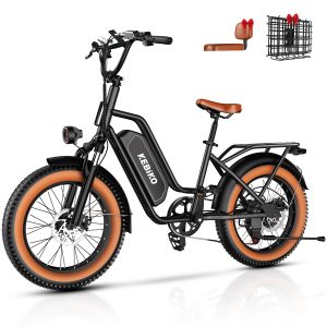 2 Seater Electric Bike, 1300W Peak (750W) Motor Ebike, 48V 20AH Removable Battery, 20"x 4.0" Fat Tire Electric Bike, Commuter Electric Bicycle for Adults, Ctity Couple Ebike,Black