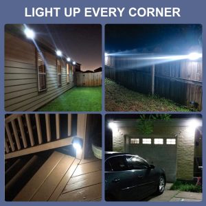 ZOOKKI Solar Outdoor Lights -120° Illumination Solar Motion Sensor Lights Outdoor - IP65 Waterproof Wireless Security Outdoor Solar Powered Lights for Garden Fence Patio Deck(28LED 4-Pack)