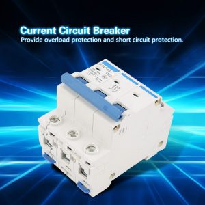 Moofey 3 Pole Miniature Circuit Breaker, RCCB AC 220/380V 63A DIN Rail Mounting Current Circuit Breaker