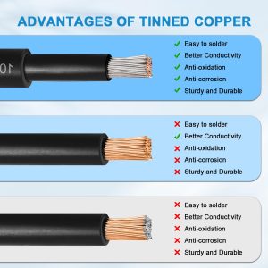 10AWG Solar Extension Panel Cable - 50FT Solar Wire with Waterproof Female and Male Connector and Solar Panel Adaptor Kit Tool PV Wire for RV, Home, Boat, Solar Panels(50feet Red + 50feet Black)