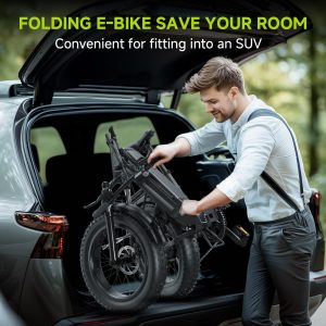 SISIGAD Folding Electric Bike for Adults - 1500W | 28MPH | 500Wh/48V | 60 Miles Electric Bike - 20" Fat Tire Dirt Ebike, 7-Speed Shock Absorber for Men Women Commuter, with Cargo Rack UL2849 Tested