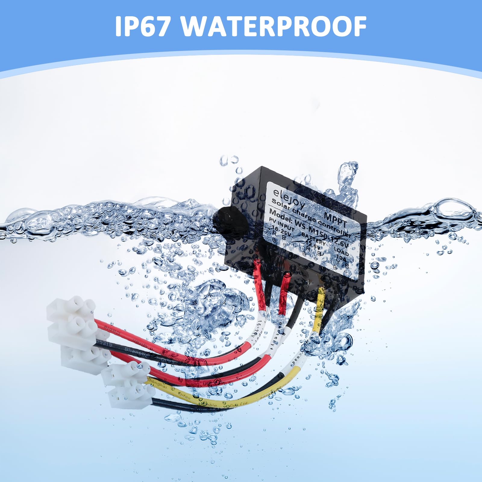 ELEJOY 10 Amp 12.6V 150W MPPT Solar Charge Controller 99% LiFePO4 Lithium Iron Phosphate Battery Ultra-Compact and Lightweight IP67 Waterprof - Image 3