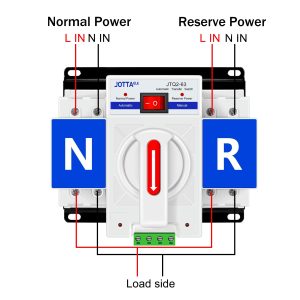 Dual Power Automatic Transfer Switch,ATS 2P 63A 110V 50/60Hz,Changeover Switch for Generator (CB-2P 63A 110V)