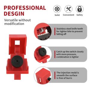 HiLKCO Circuit Breaker Lockout Device 120/277 Clamp-on Single Pole Breaker, Loto Station Safety Lockout Tagout Kit OSHA Compliant, Small 10PCS