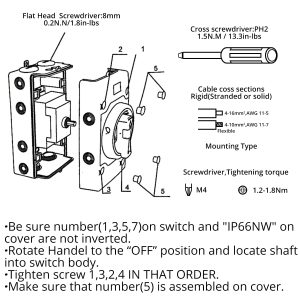 Solar Panel Disconnect Switch - HXH 1000V DC Isolator Switch, 1-in-1-out, 32Amp Outdoor Rated IP66 Quick Disconnect for Solar Systems