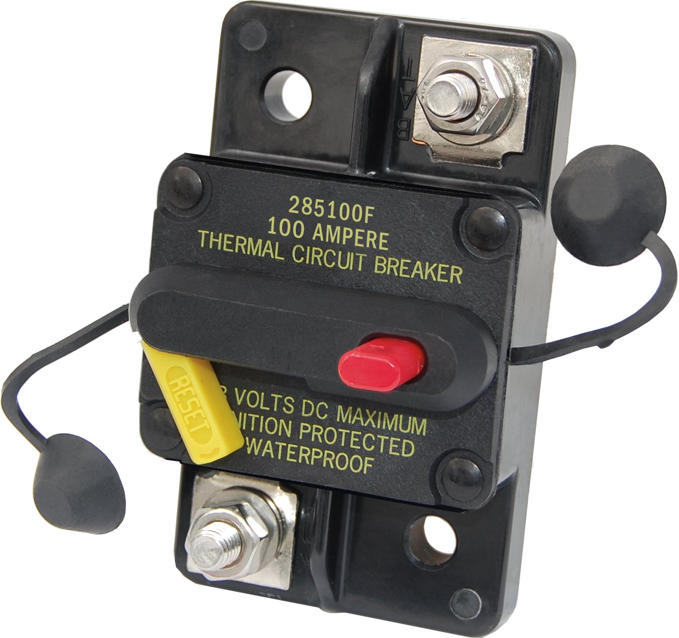 Blue Sea Systems 7187 285 Series Thermal Circuit Breakers, Surface Mount, 48V DC, 100A