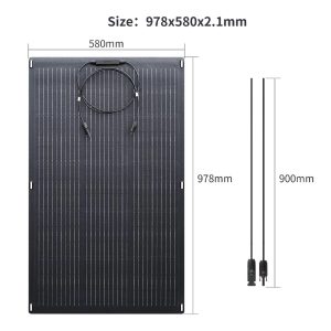 ALLPOWERS 100W Portable Solar Panel, SF100 Flexible Solar Panel, 24V Monocrystalline Solar Kit, 25% High Efficiency, IP68, for Power Station, Phones, Rooftops, Outdoor Camping and RVs