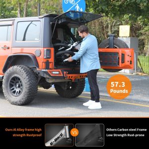 AIWARGOD Electric Bike for Adults, 750W Long Range Foldable Ebike with One/Dual Removable Battery, 40-120 Mile/25-30MPH, 20"/16“ Fat Tire Electric Bicycle (16" Small Folding Ebike, Black-01)