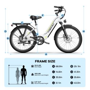 Cybervelo 1000 Peak Electric Bike for Adults,up 80 Miles 25AH Removable Battery Ebike, 26" Electric E Bike with 7-Speed,Adult Electric Bicycles for Commute Beach Snow Man Womens All Terrain