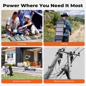 [Upgraded] BigBlue 3 USB Ports 28W Solar Charger(5V/4.8A Max), Portable Foldable Solar Panel for Camping, IP44 Waterproof, Compatible with iPhone 11/XS/XS Max/XR/X/8/7, iPad, Samsung Galaxy LG etc.