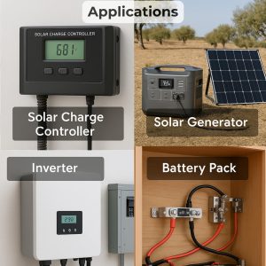 10AWG XT60i to O Ring Terminal Cable 15FT, Solar Battery Charging Cable with XT60i Connector Silicone Wire for Inverter Power Station RV Off Grid
