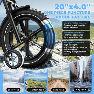 Dual Battery Electric Bike for Adults, 160 Miles Long Range Cargo Ebike with 48V 60AH Removable Battery, 1450W Peak Motor 34MPH Electric Bicycle, 20" x 4" Fat Tire Hydraulic Disc Brakes E Bike Grey