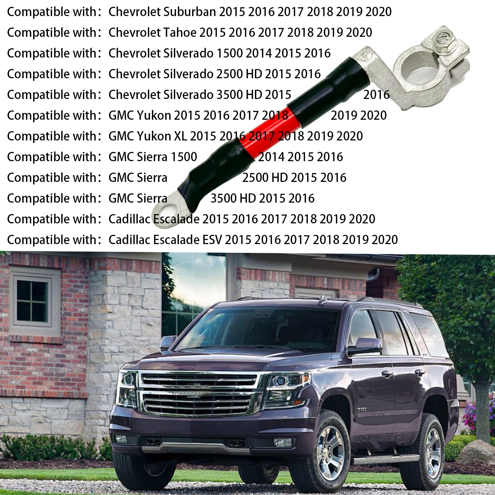 84494554 Positive Battery Cable Fit for GM,Compatible with 2015-2020 Chevrolet Suburban Tahoe Silverado 1500 2500 HD 3500 HD, Fit for GMC Yukon XL Sierra 1500 2500 HD 3500 HD, Cadillac Escalade ESV. - Image 6