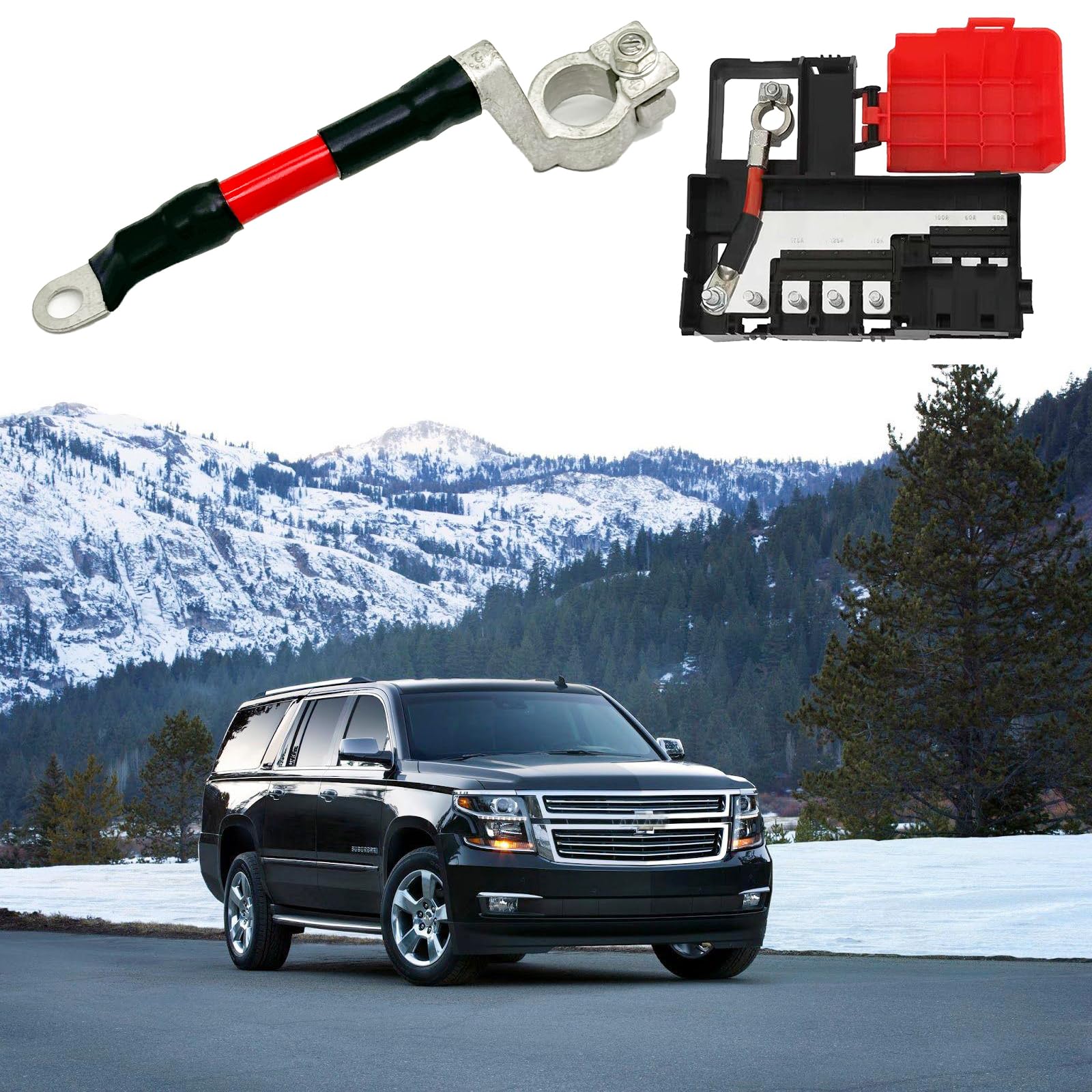84494554 Positive Battery Cable Fit for GM,Compatible with 2015-2020 Chevrolet Suburban Tahoe Silverado 1500 2500 HD 3500 HD, Fit for GMC Yukon XL Sierra 1500 2500 HD 3500 HD, Cadillac Escalade ESV. - Image 3