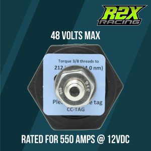 Thru Panel Battery Cable Bulkhead Connectors with Copper Core 3/8" Terminal Post, Red and Black