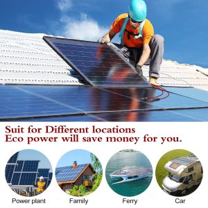 BeideLt Solar Panel Extension Cable,10AWG(6mm2) Solar Extension Cable Wire with 1 Pair 60 Feet Black + 60 Feet Red Weatherproof Tinned Copper Extension Cable Wire Adapter Kit