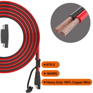 OYMSAE 25Feet SAE Extension Cable Quick Disconnect Connector 16AWG for Automotive, Solar Panel, Charging Adapter (25FT)