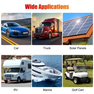 Linkstyle 6PCS 2 AWG 12Inch Battery Cables, 30CM 2 Gauge Pure Copper Power Inverter Wire with 5/16" Lugs Terminals, for Car Solar RV Golf Cart Marine (1FT)