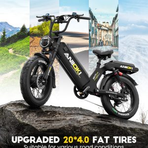 ANIIOKI Electric Bike for Adults with 60/70ah Battery, 30+ Mph Speed | 1200/2800W Peak | 200 Miles Range | Fat Tire eBike | Commuting Bike