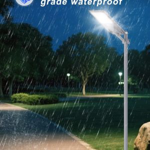 JAYNLT X-8500W Solar Street Lights,6500K Commercial Parking Lot Light Dusk to Dawn Dusk to Dawn,IP68 Waterproof Flood Security Street Lights Motion Sensor for Yard,Street