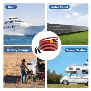 RBSKTECH Solar to XT60 Adapter Charging Cable Solar Charge Extension Cable for Power Stations Solar Generators (12FT 12AWG)