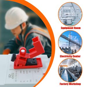 AuRandoo 12 Pack Circuit Breaker Lockout Kit - Single Pole Clamp-On 120/277V Breaker Box Lock & Electrical Panel Lockout Device Lock Out Tag Out OSHA Compliant