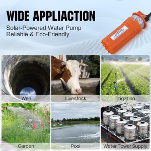 ECO-WORTHY Solar Well Pump Kit - 100W Solar Panel with 12V Deep Well Water Pump for Off-grid Living or Irrigation, Farm & Ranch-DELIVERY IN 2 PARCELS One