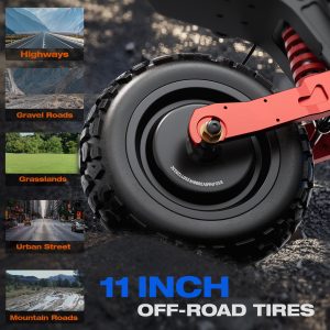 PHILIAM Adult Electric Scooter 6000W Dual Motor up to 55MPH Speed & Range to 70 Miles, E Scooter with 60V 38Ah Battery, 11" All Terrain Fat tires, Full Suspensions & Foldable Off Road Electric Scooter