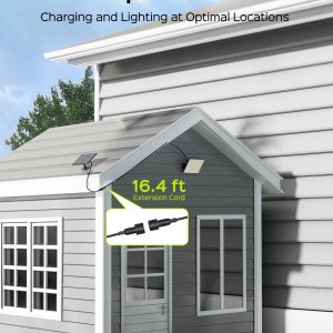 JACKYLED Solar Lights Outdoor with Motion Sensor, 113LED Cool White Solar Flood Lights, Waterproof Dusk to Dawn Solar Powered Security Spot Lights for Porch Patio Yard Garage, 1 Pack