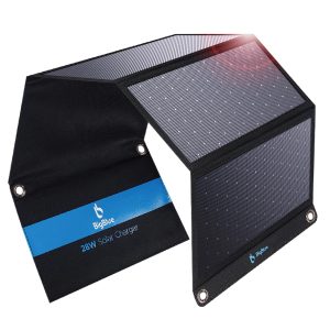 [Upgraded] BigBlue 3 USB Ports 28W Solar Charger(5V/4.8A Max), Portable Foldable Solar Panel for Camping, IP44 Waterproof, Compatible with iPhone 11/XS/XS Max/XR/X/8/7, iPad, Samsung Galaxy LG etc.