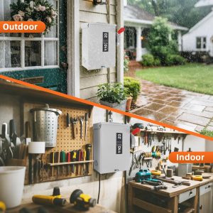 2P 60Amp Fusible Disconnect Switch, 120V/240V Heavy Duty Safety Switch, NEMA 3R Rated, for Outdoor/Indoor Use