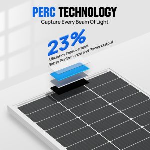 ECO-WORTHY 100 Watt Solar Panel 18 Volt Monocrystalline Solar Panel High Efficiency Module RV Marine Boat Caravan Off Grid