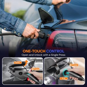 AIMILER Level 1/2 Tesla Charger(WIFI APP/Plug-play), 16A, 25ft Cable ETL Certified, 240V NEMA 6-20P Plug & 120V 5-15P Adapter, NACS Connector, Portable Electric Car EV Charger for Tesla Models Y/X/3/S