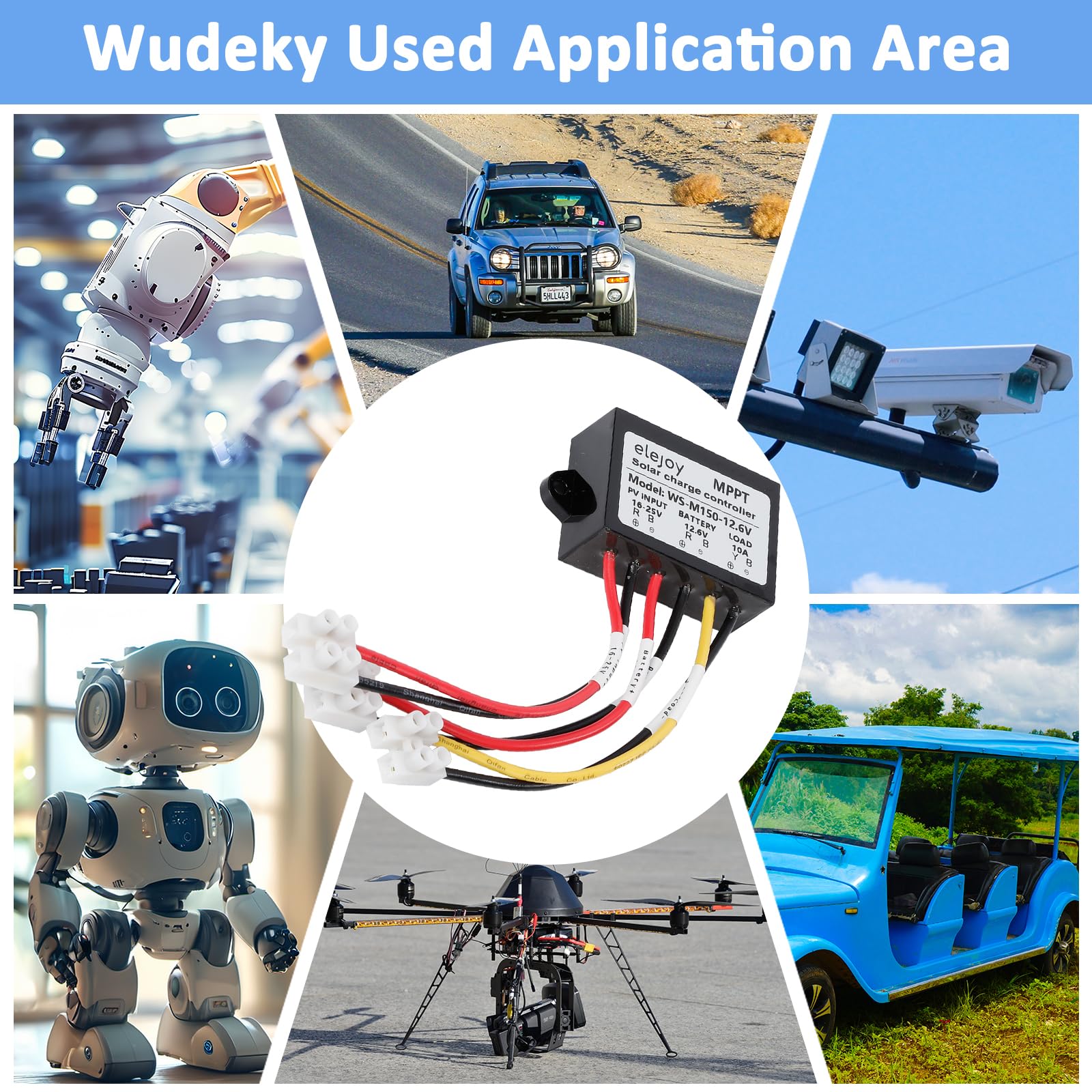 ELEJOY 10 Amp 12.6V 150W MPPT Solar Charge Controller 99% LiFePO4 Lithium Iron Phosphate Battery Ultra-Compact and Lightweight IP67 Waterprof - Image 2