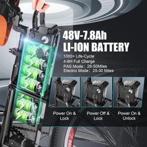 ANCHEER 26'' Electric Bike for Adults, Peak 750W Low Frame Electric City Bike with 48V/374Wh Battery, Up to 50Miles Step Through Commuter Ebike/Electric Bicycle with Basket, LCD Display