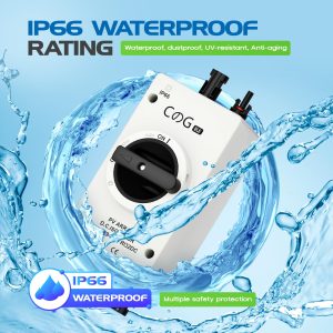 Solar Panel Disconnect Switch, CGELE 32 Amp DC1000V 4P Waterproof IP66 DC Isolator Switch for Solar System, Boat and RV