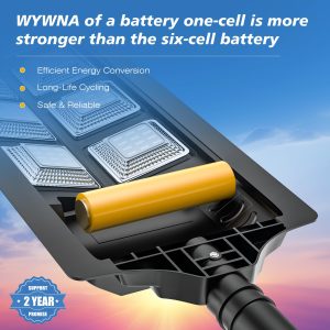 WYWNA Solar Lights Outdoor, 6000K LED Solar Lights Outdoor Waterproof, Solar Flood Lights Outdoor with Motion Sensor and Remote Control, Solar Street Light Dusk to Dawn 2-Pack