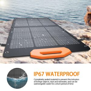 GRECELL 100W Solar Panel for Power Station Generator, 21.5V Portable Foldable Solar Panel with Fast Charger and Adjustable Kickstand Solar Cell Charger for Outdoor Camping RV Van Travel