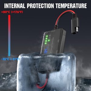MPPT Solar Charge Controller 12V 10A, Solar Panel Charge Controller with Type-C and USB Output for Solar Panel and Gel, AGM, LiFePO₄ Battery