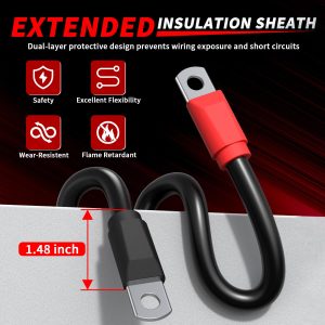 Golf Cart Battery Cables for EZGO TXT 1994-UP 36&48V, 7 PCS 4 Gauge EZGO Battery Cables Wiring Kit, Golf Cart Pure Copper AC/DC Wire Kit