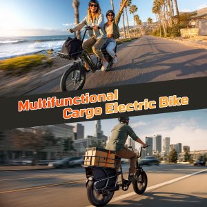 TST Electric Bike for Adults, 1500W Peak Motor Ebike with 48V 15Ah Removable Battery 28 MPH 60 Miles Fat Tire Cargo E Bike, Rear Rack, Basket, 7 Speed, Step-Thru Electric Bicycle