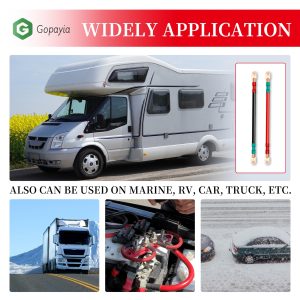 Golf Cart Battery Cables 4 AWG 9in for EZGO TXT 1994-UP 36V/48V 4 Gauge Pure Copper Wire