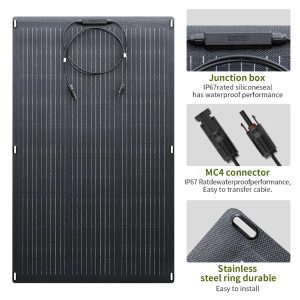 ALLPOWERS 100W Portable Solar Panel, SF100 Flexible Solar Panel, 24V Monocrystalline Solar Kit, 25% High Efficiency, IP68, for Power Station, Phones, Rooftops, Outdoor Camping and RVs