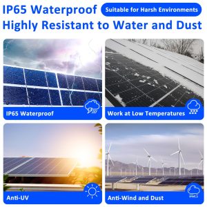 Tulabu Solar Panel Disconnect Switch DC 500V 32Amp with PV Connector Miniature Circuit Breaker Box IP65 Waterproof for Outdoor