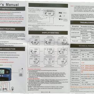 EpRec MPPT 40A 12V/24V Auto Focus Tracking Solar Panel Charge Controller Regulator with Dual USB Port,LCD Display, New Mppt Technical