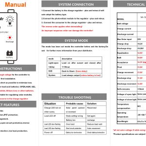 Waterproof 5A Solar Charge Controller 6V/12V Auto, 5 amp Solar Panel Charging Regulator IP67 Waterproof 24Hours Load on for Lead-Acid (AGM Gel Seal Flooded) Battery