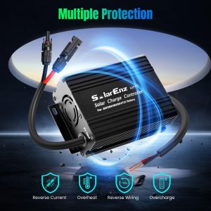 12A Boost MPPT Solar Charge Controller Solar Panel Regulator for24V/36V/48V/60V/72V Lead-Acid, LiFePO4, Gel, Flooded Batteries etc in Golf Cart,eBike,Club Car, Scooterand Solar System