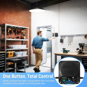 APILAB Solar Shed Light Indoor Outdoor, 2000LM Daytime Available Motion Sensor Pendant Light, Solar Indoor Lights with 4 Lighting Modes Remote Control for Barn, Patio, Gazebo, Shop, Garage